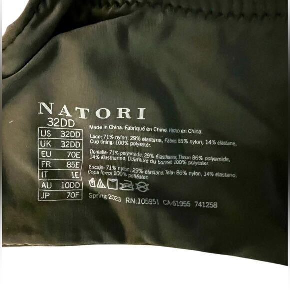 NWOT Natori 741258 Avail Convertible Underwire Contour Bra in Dark Grey – 32DD - Picture 8 of 8